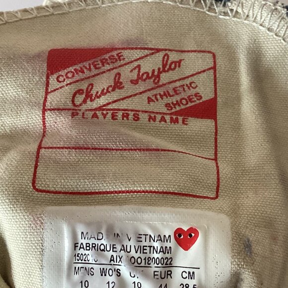 Converse Chuck Taylor All Star Comme des Garcon Athletic Shoes Unisex Sneakers - Picture 13 of 15